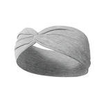 Heather Grey headband, designed for versatility and comfort with a stretchy, ultra-soft fabric that's perfect for work or play.