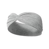 Heather Grey headband, designed for versatility and comfort with a stretchy, ultra-soft fabric that's perfect for work or play.