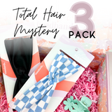 Adult women's mystery 3-pack with two surprise headbands and one surprise hair clip