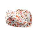 Flourish white headband featuring a detailed coral floral pattern, part of The Jen Hamilton Collection. Ultra-stretchy, non-slip, and versatile design for comfort and style.