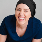 Black - Lilac Scrub Cap