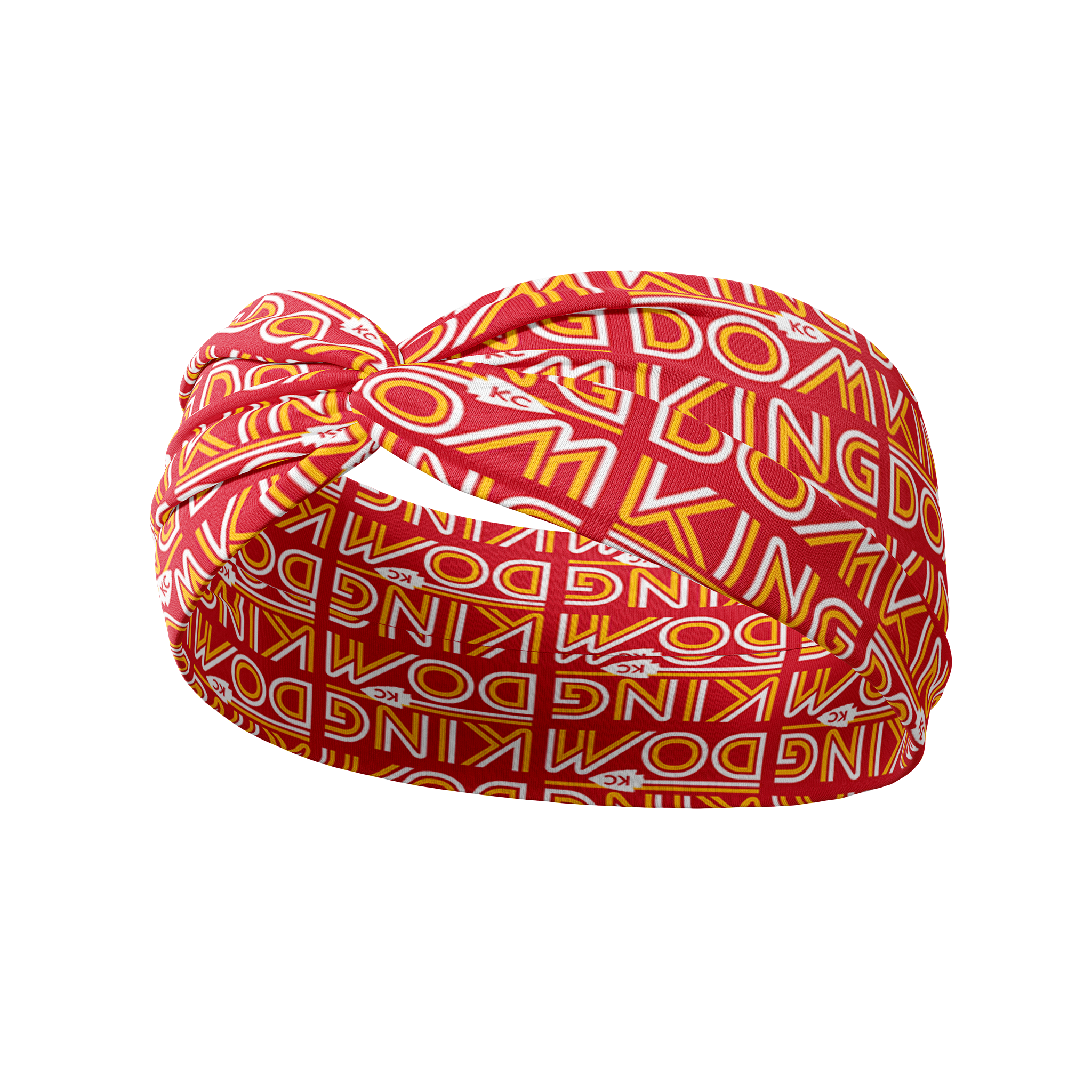 Go Big or Go Mahomes headband with knot, providing confidence and function. Versatile 3-in-1 twist style for any occasion. Sweat absorbent and non-slip.