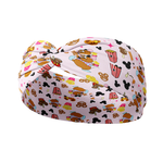 Gus Gus: The Snack Tour headband with cartoon characters from Disney and Cinderella, featuring a versatile 3-in-1 twist style, buttery-soft poly-knit blend, and double-layer sweat-absorbent fabric.
