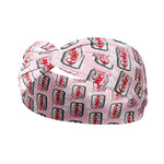 A pink headband with white flowers and a Diet Coke and pink ribbon print, designed for confidence and function. Features include one size fits most, machine washable, ultra stretchy poly-knit blend, 3-in-1 twist style, sweat absorbent, and non-slip.