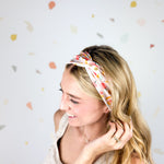 Woman confidently wearing the Don't Make Me Use My Teacher Voice headband, showcasing its comfortable 3-in-1 twist style.