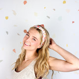 Woman confidently wearing the Don't Make Me Use My Teacher Voice headband, showcasing its comfortable 3-in-1 twist style.