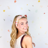 Woman confidently wearing the Don't Make Me Use My Teacher Voice headband, showcasing its comfortable 3-in-1 twist style.