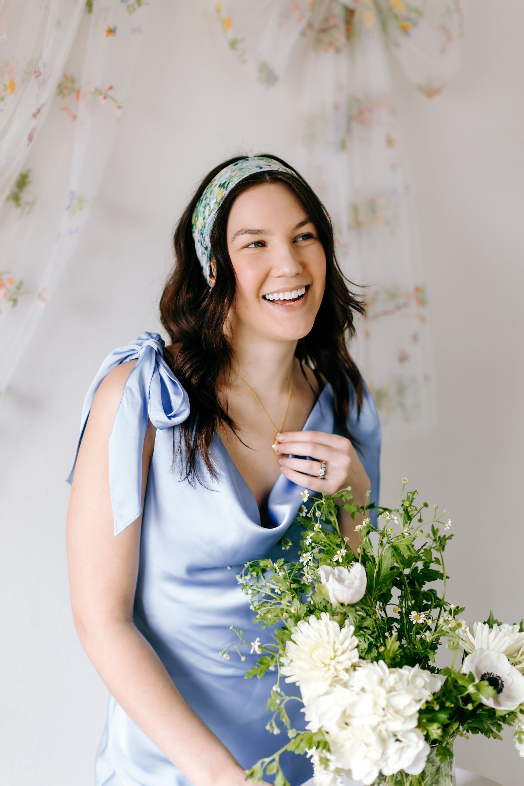 Cece Floral sur Bleu