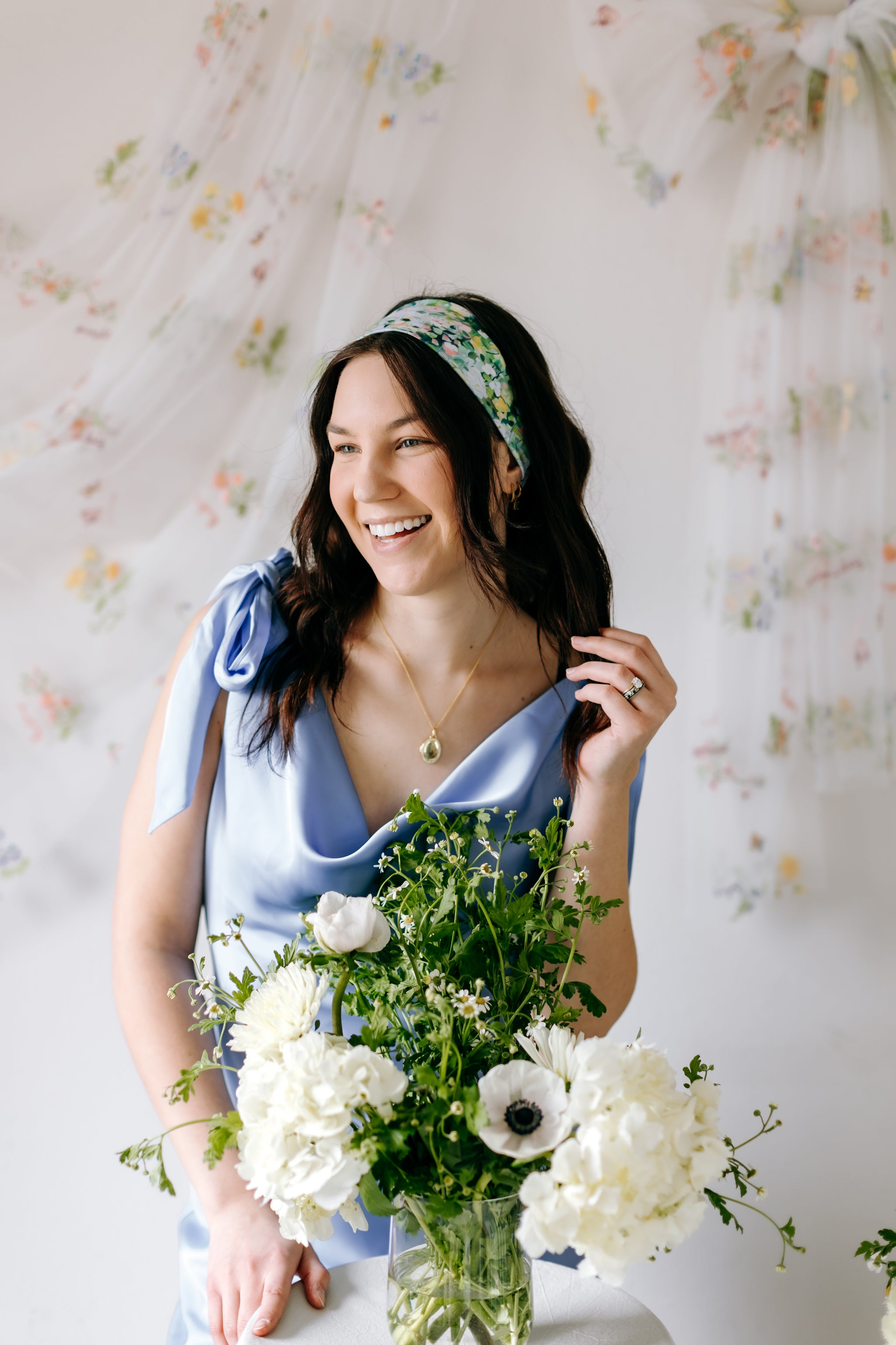 Cece Floral sur Bleu