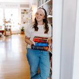 Woman confidently wearing the Bloom & Blaze headband for cute hairstyles and comfortable all-day wear.