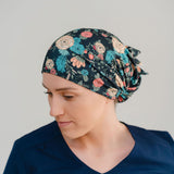 Jen Floral - Lilac Scrub Cap