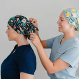 Jen Floral - Lilac Scrub Cap