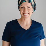 Jen Floral - Lilac Scrub Cap