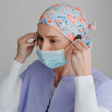 Julie Floral - Lilac Scrub Cap