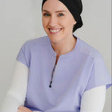 Black - Lilac Scrub Cap