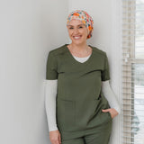 Pearl Floral - Lilac Scrub Cap