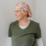 Pearl Floral - Lilac Scrub Cap