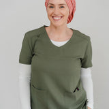 Coral in the Lines - Lilac Scrub Cap