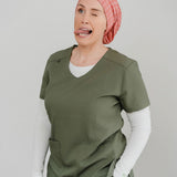 Coral in the Lines - Lilac Scrub Cap