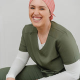 Coral in the Lines - Lilac Scrub Cap