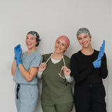 Millie Floral - Lilac Scrub Cap