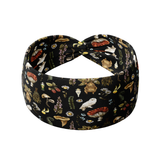 *LIMITED EDITION* Welcome to Herbology black headband featuring snowy owls, mythical creatures, mushrooms and forest plants, offers a versatile 3-in-1 twist style, non-slip, and machine washable for a long shift or tough workout.