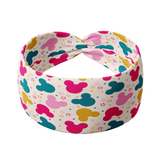 Ivory headband I'm All Ears featuring cartoon Mickey Mouse ears and stars; designed for function, comfort, and versatility. Perfect for workouts or playful activities.