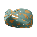Adult women's light tea headband with Dino Nug chicken nuggets