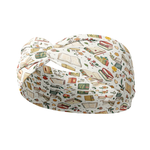 A white Petals and Pages headband featuring a book and floral print, designed for confidence and functionality. Lilac Market's Book Fairy headband offers a versatile 3-in-1 twist style, sweat-absorbent fabric, and a non-slip fit. Made in Springfield, MO.
