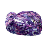 Adult women's headband with purple lilac floral print