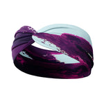 Adult women's dark purple and light blue acid wash headband
